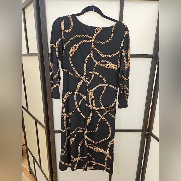 Lauren Ralph Lauren midi dress with chain design - Picture 2 of 4